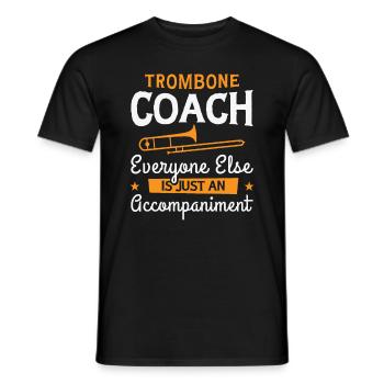 Posaunenlehrer Posaunist Spieler Lustiger - Männer T-Shirt - Schwarz - Vorne - AI Model Male 178 light (178cm)