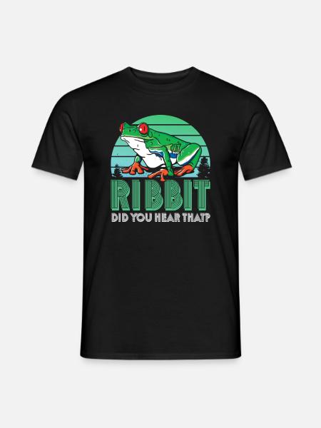 Red Eyed Tree Frog Cute Rainforest Amphibian - Men's T-Shirt - black
