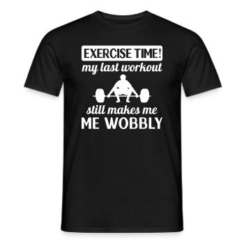 Muskelkater Workout Wackeliges Fitnessstudio - Männer T-Shirt - Schwarz - Vorne - AI Model Male 178 light (178cm)