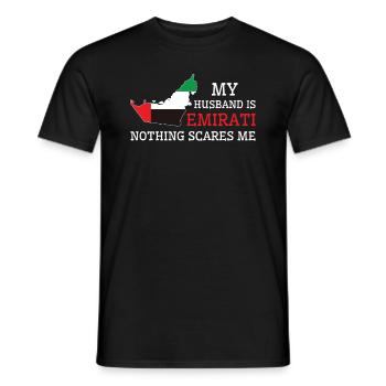 Rien ne me fait peur Mari émirati United - T-shirt homme - noir - Devant - AI Model Male 178 light (178cm)