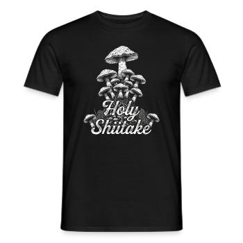 Shiitake Pilz Wald Pilz Shiitake Moral Vegan Umami - Männer T-Shirt - Schwarz - Vorne - AI Model Male 178 light (178cm)