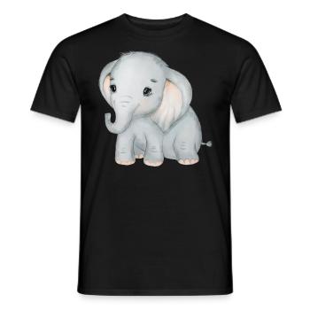 Elephant Family Mama Baby T-Shirt - Men's T-Shirt - black - Front - AI Model Male 178 light (178cm)