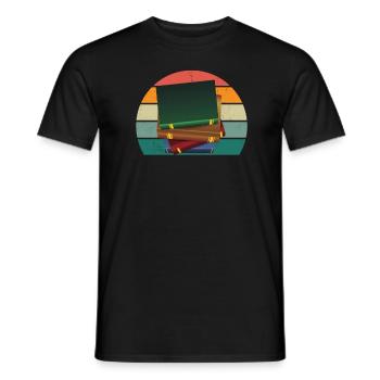 reader reader book books bookworm book reading - Men's T-Shirt - black - Front - AI Model Male 178 light (178cm)