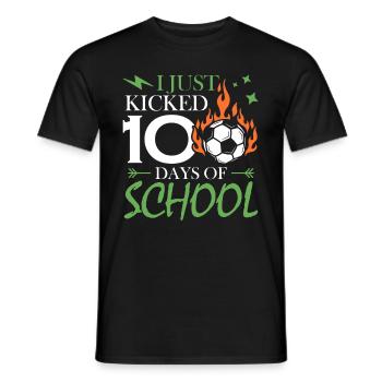 Je viens de botter 100 jours d’école - T-shirt homme - noir - Devant - AI Model Male 178 light (178cm)