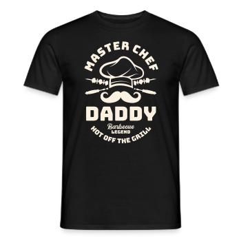 Vatertag - Dad Master Chef Daddy Barbeque Lege - Männer T-Shirt - Schwarz - Vorne - AI Model Male 178 light (178cm)