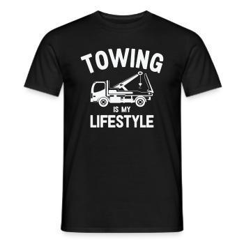 Abschleppwagenfahrer Lebensstil Abschleppen - Männer T-Shirt - Schwarz - Vorne - AI Model Male 178 light (178cm)