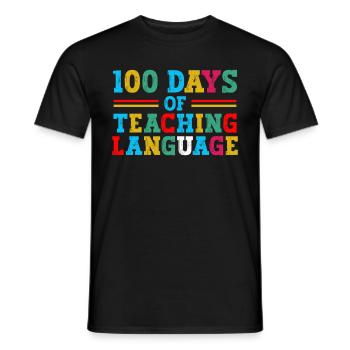 100 Tage Des Sprachunterrichts Schulfachlehrer - Männer T-Shirt - Schwarz - Vorne - AI Model Male 178 light (178cm)