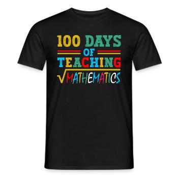 100 Tage Mathematikunterricht Für Schulfachlehrer - Männer T-Shirt - Schwarz - Vorne - AI Model Male 178 light (178cm)