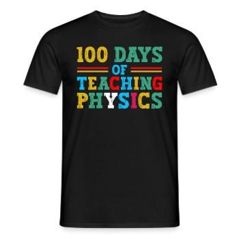 100 Tage Physikunterricht Schulwissenschaftliche - Männer T-Shirt - Schwarz - Vorne - AI Model Male 178 light (178cm)