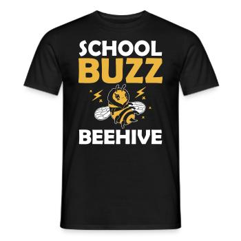 Schule Buzz Beehive Bumble Bee 100 Tage Schulhumor - Männer T-Shirt - Schwarz - Vorne - AI Model Male 178 light (178cm)