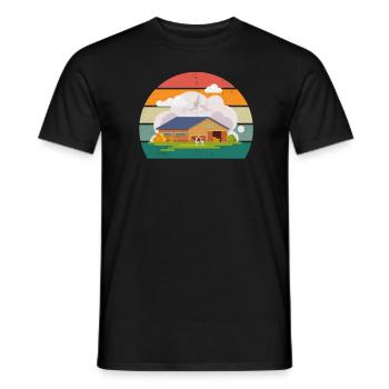 Farmer Farmer Tractor Stable Farm Animal Farmer - Men's T-Shirt - black - Front - AI Model Male 178 light (178cm)