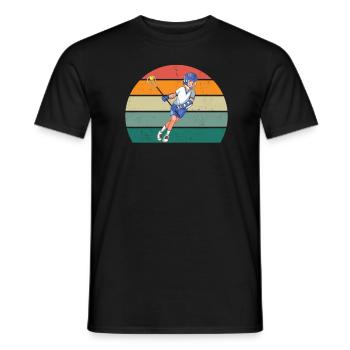 Lacrosse Lacrosse Racket Goal Throwing Lacrosse - Men's T-Shirt - black - Front - AI Model Male 178 light (178cm)