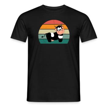 Vaches Bovins Bovins Ferme Fermier Viande Vache - T-shirt homme - noir - Devant - AI Model Male 178 light (178cm)