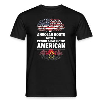 Geboren in Angola Angola Amerikanisch USA - Männer T-Shirt - Schwarz - Vorne - AI Model Male 178 light (178cm)