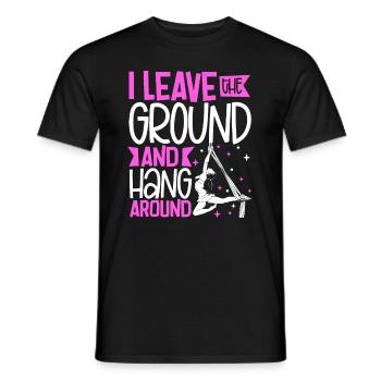 I leave the ground - Aerial Silk - Männer T-Shirt - Schwarz - Vorne - AI Model Male 178 light (178cm)