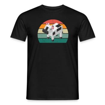 Vaches Bovins Bovins Ferme Fermier Viande Vache - T-shirt homme - noir - Devant - AI Model Male 178 light (178cm)