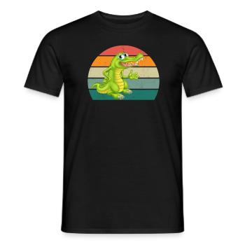 Alligator Alligators Reptiles Kayman Crocodile - Men's T-Shirt - black - Front - AI Model Male 178 light (178cm)