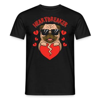 Anti-Saint-Valentin célibataire Heartbreaker - T-shirt homme - noir - Devant - AI Model Male 178 light (178cm)