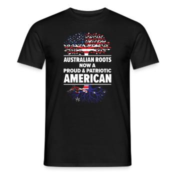 Born Australian Australia American USA Citizenship - Men's T-Shirt - black - Front - AI Model Male 178 light (178cm)
