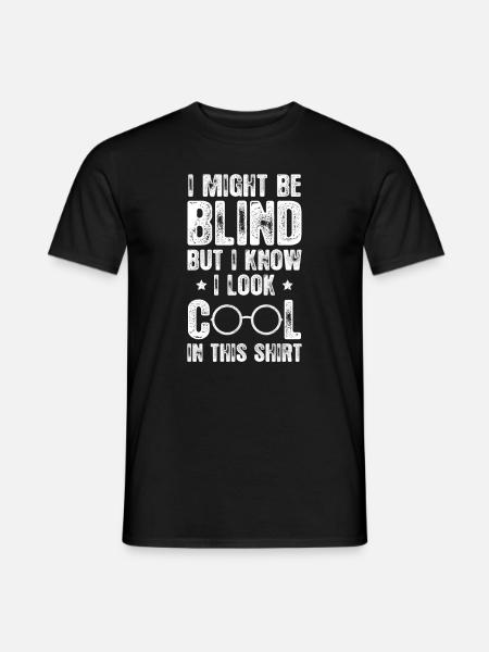 Braille-Schrift Blinde Blindheit Bewusstsein - Männer T-Shirt - Schwarz