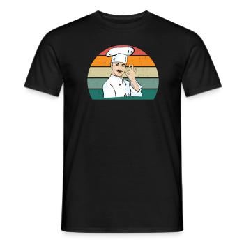 Kocher Chef Chef Kitchen Restaurant Bar Bistro - Men's T-Shirt - black - Front - AI Model Male 178 light (178cm)