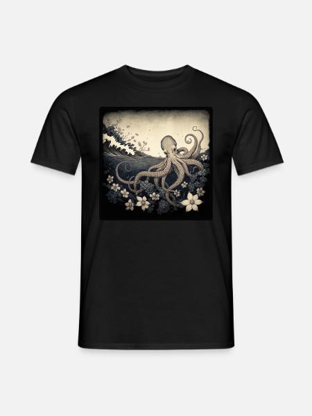 Pieuvre - T-shirt homme - noir