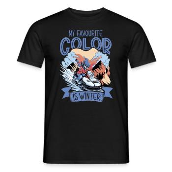 My favourite color is winter - Schneemobil - Männer T-Shirt - Schwarz - Vorne - AI Model Male 178 light (178cm)