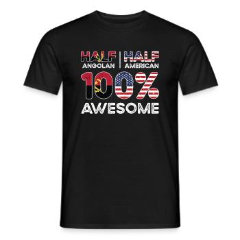 Halb Angolaner Angola Amerikaner USA - Männer T-Shirt - Schwarz - Vorne - AI Model Male 178 light (178cm)