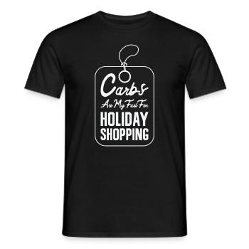 Christmas Shopping Food Lover Carbs Holiday - Men's T-Shirt - black - Front - AI Model Male 178 light (178cm)