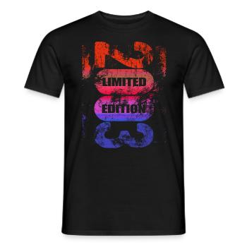 Limited Edition 2003 - Birthday - Vintage - Men's T-Shirt - black - Front - AI Model Male 178 light (178cm)