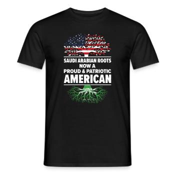 Born Saudi Arabian Saudi Arabia American USA - Men's T-Shirt - black - Front - AI Model Male 178 light (178cm)