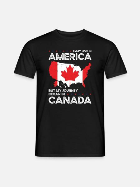 Né Canada Canada États-Unis - T-shirt homme - noir