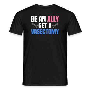 Retrait de l’opération de vasectomie - T-shirt homme - noir - Devant - AI Model Male 178 light (178cm)