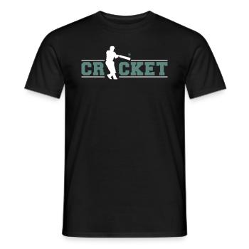 Sport des joueurs de cricket - T-shirt homme - noir - Devant - AI Model Male 178 light (178cm)