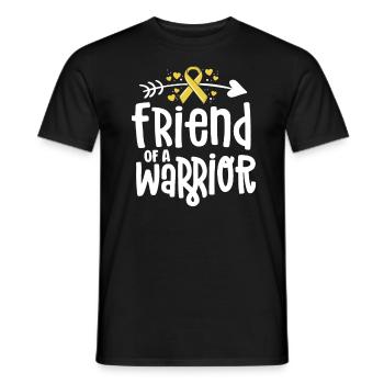 Friend Of A Warrior Support Team Childhood Cancer - Men's T-Shirt - black - Front - AI Model Male 178 light (178cm)