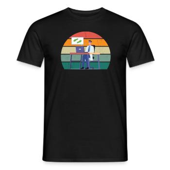 Slipper Tardian Microscope Microbiology - Men's T-Shirt - black - Front - AI Model Male 178 light (178cm)