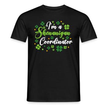 Je suis coordonnatrice de Shenanigan St. Patrick’s - T-shirt homme - noir - Devant - AI Model Male 178 light (178cm)