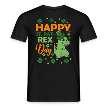 Bonne Saint-Pat Rex Dinosaures Saint-Patrick - T-shirt homme - noir - Devant - AI Model Male 178 light (178cm)