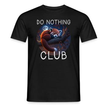 Do Nothing Club Roter Panda - Männer T-Shirt - Schwarz - Vorne - AI Model Male 178 light (178cm)