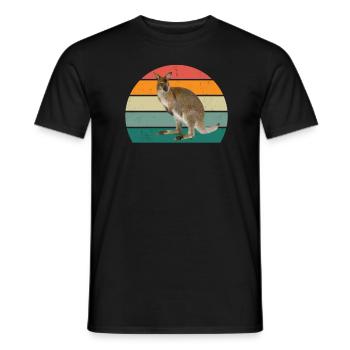 Kängurus Kängurubeutel Springen Boxen känguru - Männer T-Shirt - Schwarz - Vorne - AI Model Male 178 light (178cm)