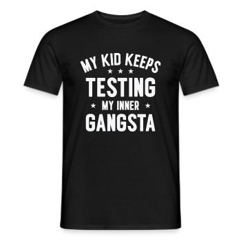 Parenting Kinder Testen Familie Inner Gangster - Männer T-Shirt - Schwarz - Vorne - AI Model Male 178 light (178cm)