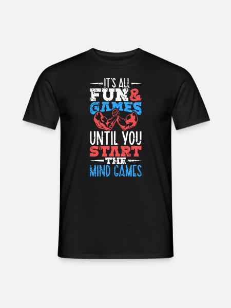 Mind Games - Arm wrestling - Men's T-Shirt - black