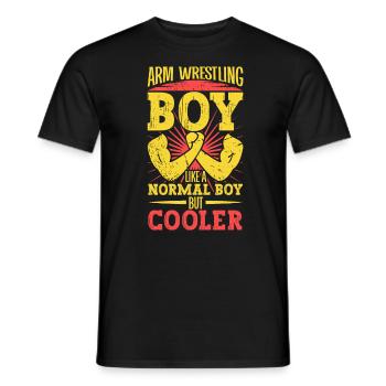 I did my first pin - Arm wrestling - Men's T-Shirt - black - Front - AI Model Male 178 light (178cm)