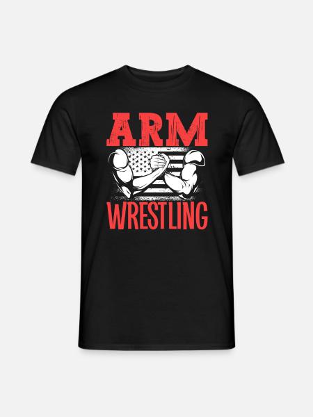 Arm Wrestling - Armdrücken - Men's T-Shirt - black