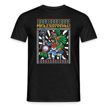 Le dieu aztèque de la guerre - Huitzilopochtli - T-shirt homme - noir - Devant - AI Model Male 178 light (178cm)