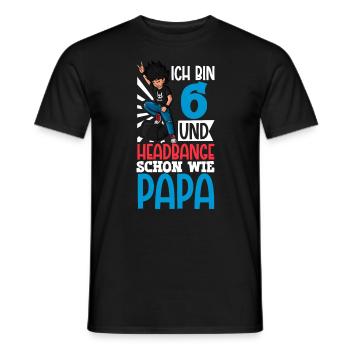 Ich bin 6 - Jungen Rocker - Männer T-Shirt - Schwarz - Vorne - AI Model Male 178 light (178cm)