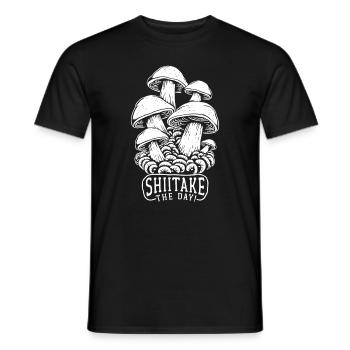 Shiitake Pilz Wald Pilz Shiitake Moral Vegan Umami - Männer T-Shirt - Schwarz - Vorne - AI Model Male 178 light (178cm)