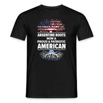 Born Argentine Argentina American USA Citizenship - Men's T-Shirt - black - Front - AI Model Male 178 light (178cm)