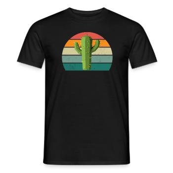Cacti Spine Desert Desert Plant Aloe Cactus - Men's T-Shirt - black - Front - AI Model Male 178 light (178cm)