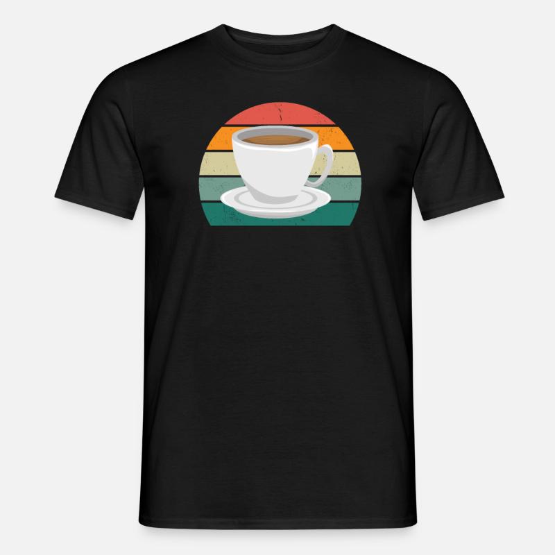 Coffee machine drink Cafe coffee bean coffee - Men’s T-shirt - black